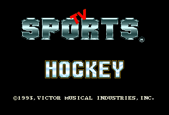 TV Sports Hockey title screen for TurboGrafx-16